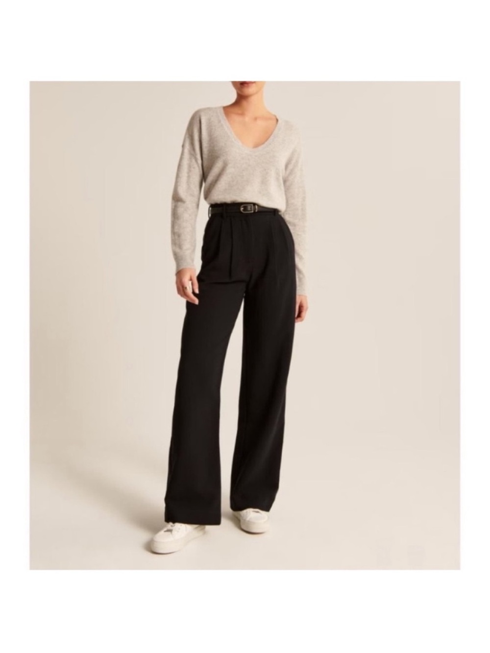 Abercrombie and fitch trousers High-Rise Wide Leg Pants - Black size 31/12